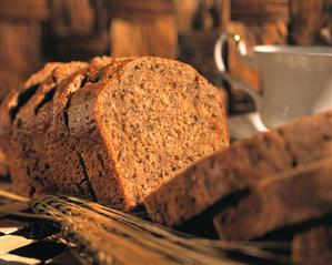 Banana and nut bread, sliced