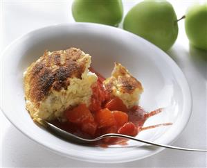 Rice and semolina pudding with fruit sauce (2)
