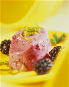 Blackberry mousse with lime zest