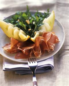 Prosciutto e melone con la rucola (Melon & Parma ham)