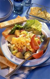 Vegetable and fruit salad with mayonnaise (from Scandinavia)