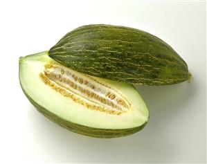 Future melon, halved