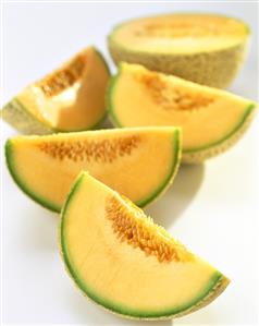 Sweet melon, cut into wedges