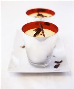 Marzipan mousse with chocolate curls (2)