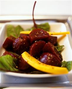 Beetroot salad with mango