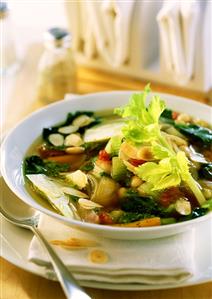 Minestrone ligure (Vegetable soup with almond pesto) (2)