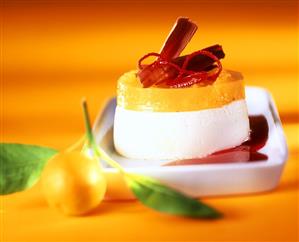 Orange dessert with Grenadine sauce