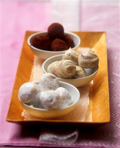 Assorted chocolates in bowl