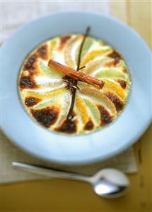 Gratin of citrus fruits with spices