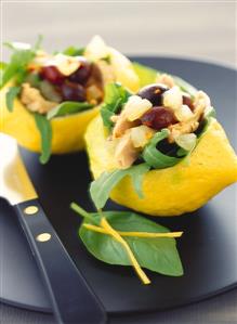 Stuffed lemon with tuna salad