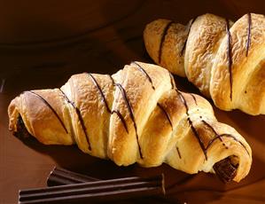 Croissant with chocolate filling