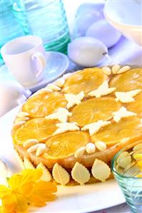 Mazurek with oranges (Easter cake from Poland)