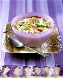 Light Asian style vegetable soup