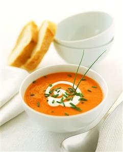 Creamed red pepper soup