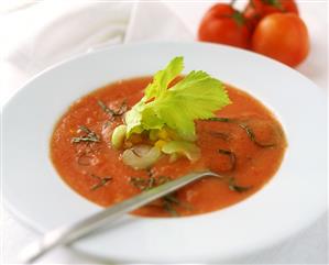 Gazpacho with celery