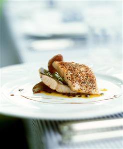 Brook trout with figs