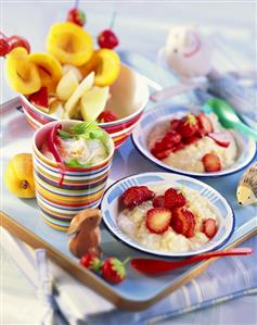 Various children's fruit desserts