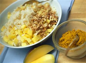 Curried rice stuffing for roast goose