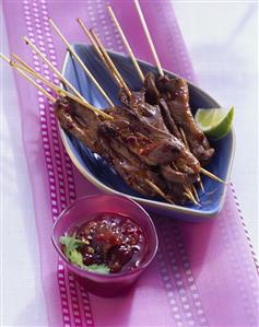 Duck saté with plum sauce
