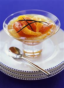Citrus fruit compote with vanilla