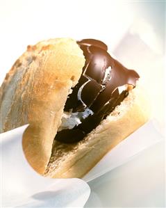 Chocolate marshmallow in roll