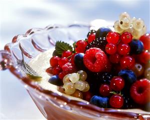 Zabaione Topped with Mixed Fresh Berries