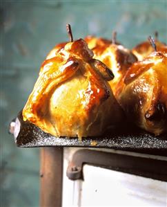 Pears in a pastry case