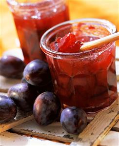 Plum jam in a jar (1)
