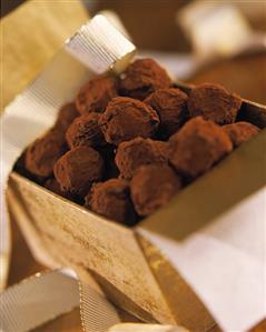 Rum truffle in gift box