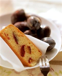 A piece of plum cake