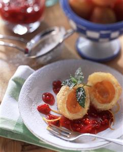 Apricot dumplings with redcurrant sauce (1)