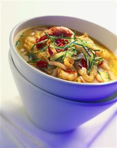 Seafood Laksa (soup from South East Asia)