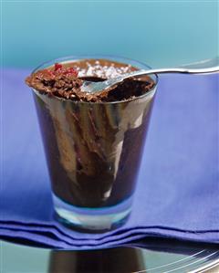 Chocolate and cranberry mousse