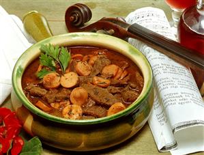 Beef stew with sausage