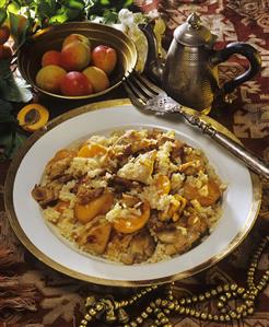 Chicken pilaw with apricots