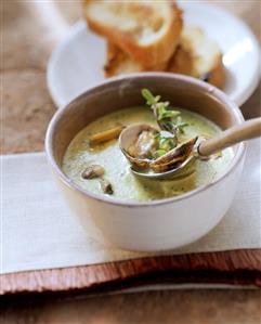 Creamy mussel soup with marjoram (2)