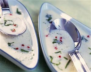 Spicy coconut soup with coriander