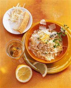 Risotto al limone with Parmesan shavings