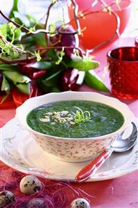 Spinach soup for Easter (Poland)