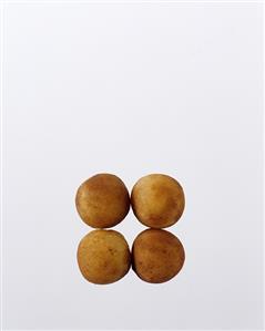 Four marzipan potatoes