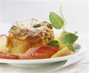 Scheiterhaufen (bread pudding) with fruit