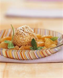 Semolina dumplings with apricots