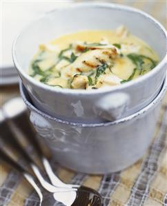 Chicken soup with ginger and coconut