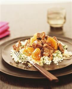 Lamb and apricot tajine with couscous