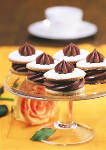 Biscuits with chocolate cream filling