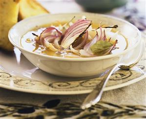 Soup with fried onions