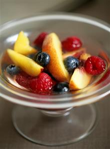 Fresh fruit in wine