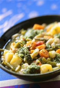 Vegetable Soup with Pesto