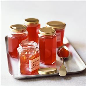 Crab-apple jelly in jars