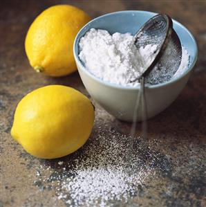 Two lemons and flour